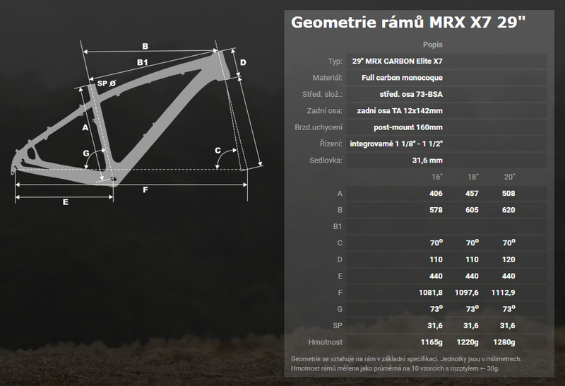 MRX horské kolo BAIT CARBON GX EAGLE